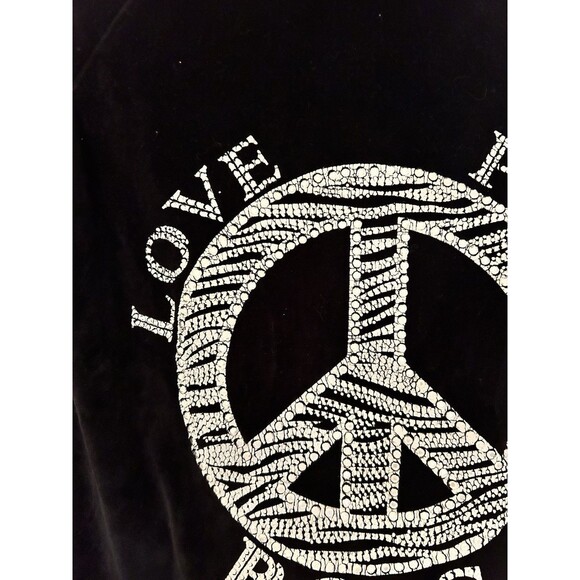 BCBG Y2K  women’s Black velvet Track Suit Front And Back Bling Size M/L Read - Picture 10 of 15